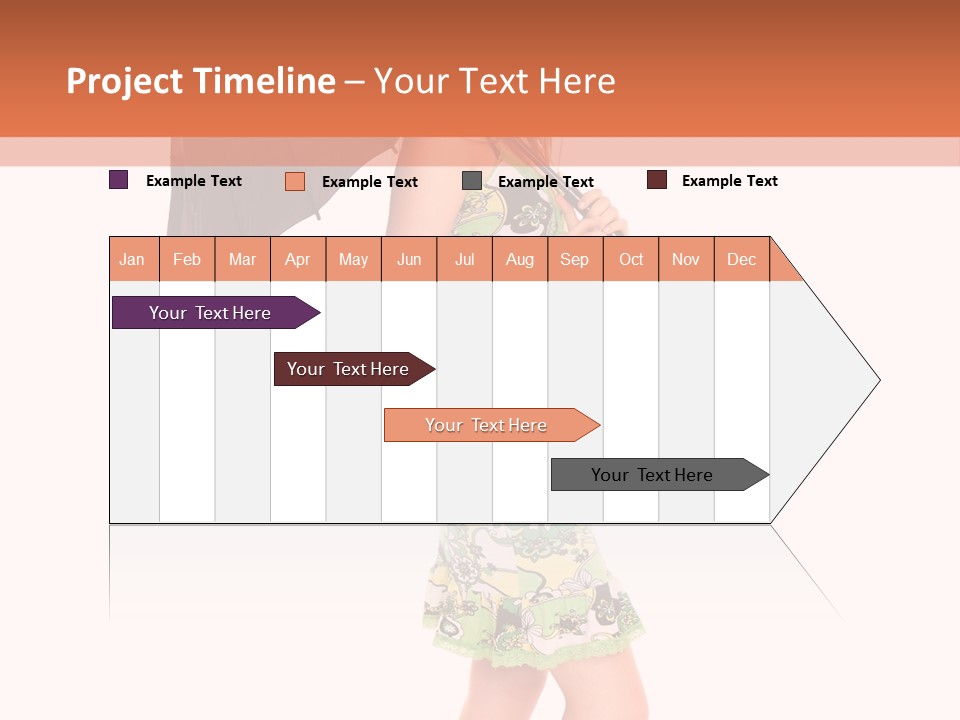 Protection Beautiful Woman PowerPoint Template