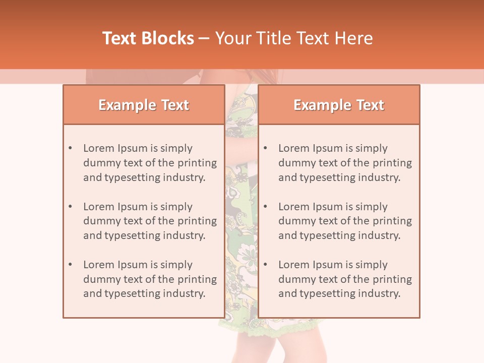 Protection Beautiful Woman PowerPoint Template