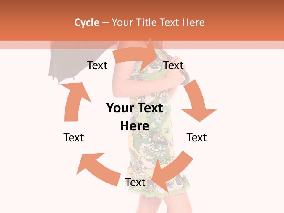 Protection Beautiful Woman PowerPoint Template