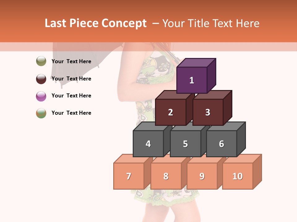 Protection Beautiful Woman PowerPoint Template