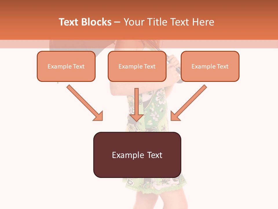 Protection Beautiful Woman PowerPoint Template