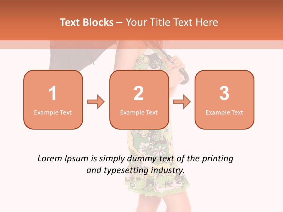 Protection Beautiful Woman PowerPoint Template