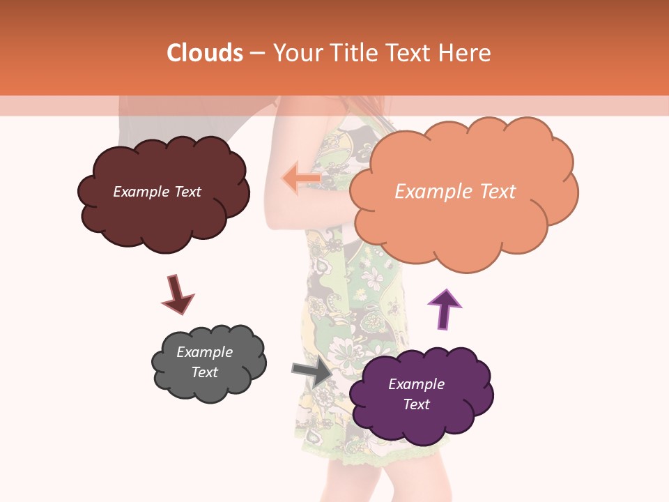 Protection Beautiful Woman PowerPoint Template