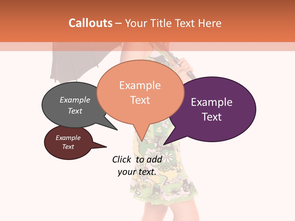 Protection Beautiful Woman PowerPoint Template