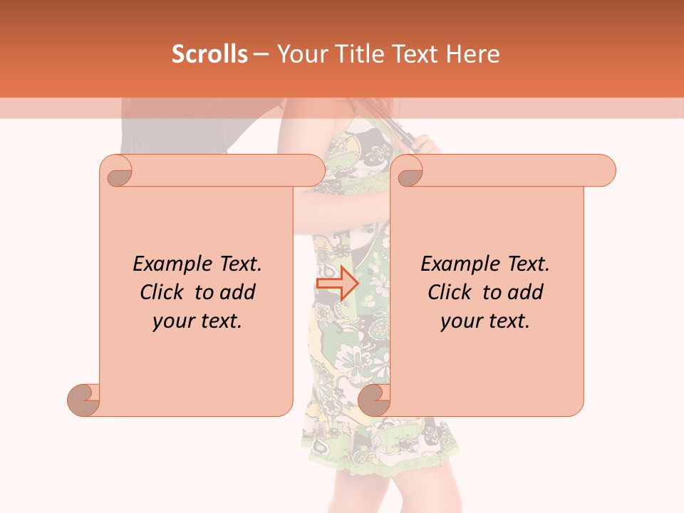 Protection Beautiful Woman PowerPoint Template
