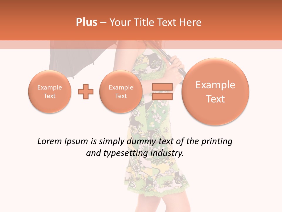 Protection Beautiful Woman PowerPoint Template