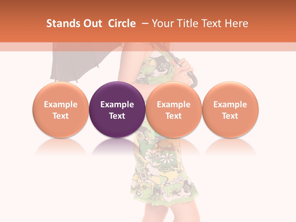 Protection Beautiful Woman PowerPoint Template