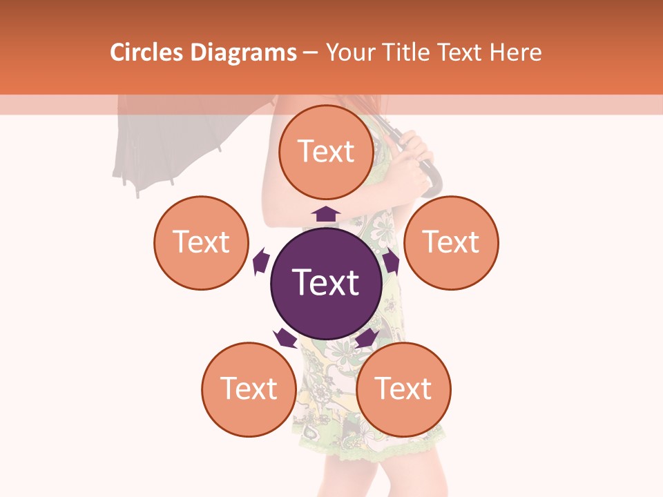 Protection Beautiful Woman PowerPoint Template