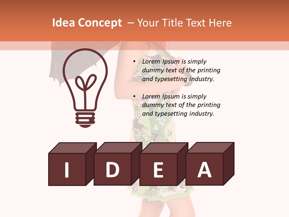 Protection Beautiful Woman PowerPoint Template