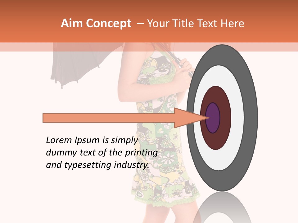 Protection Beautiful Woman PowerPoint Template