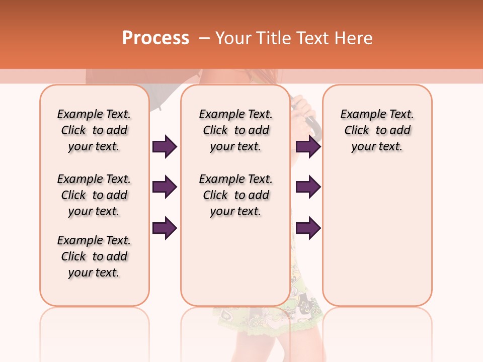 Protection Beautiful Woman PowerPoint Template
