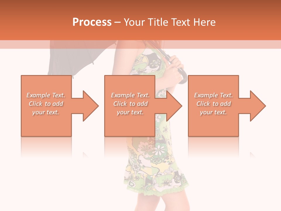Protection Beautiful Woman PowerPoint Template