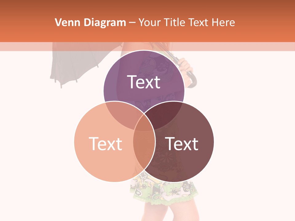 Protection Beautiful Woman PowerPoint Template