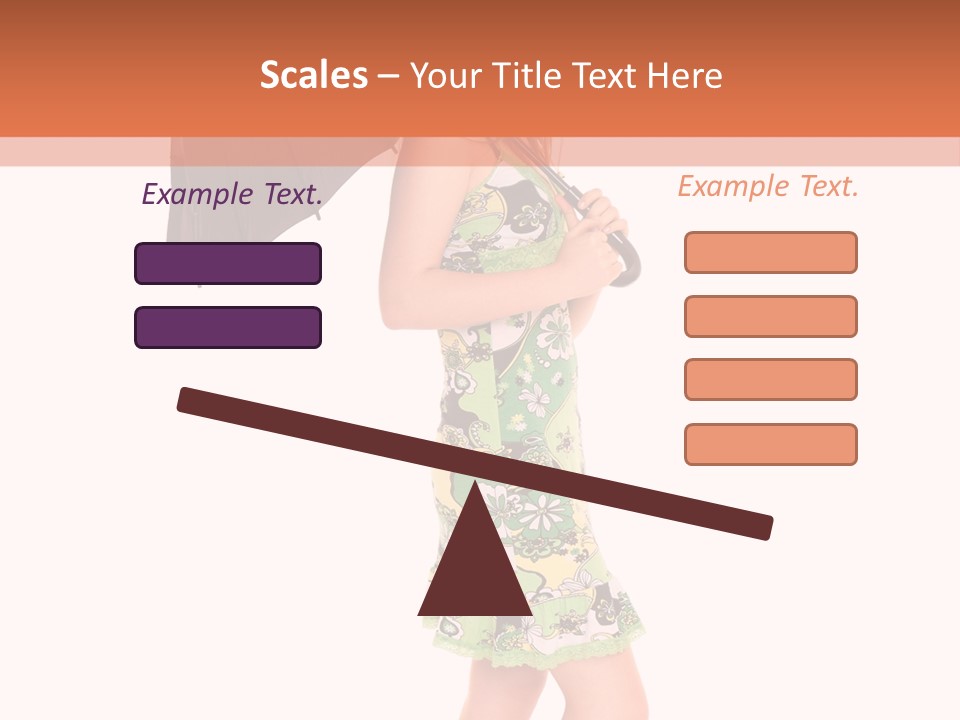 Protection Beautiful Woman PowerPoint Template