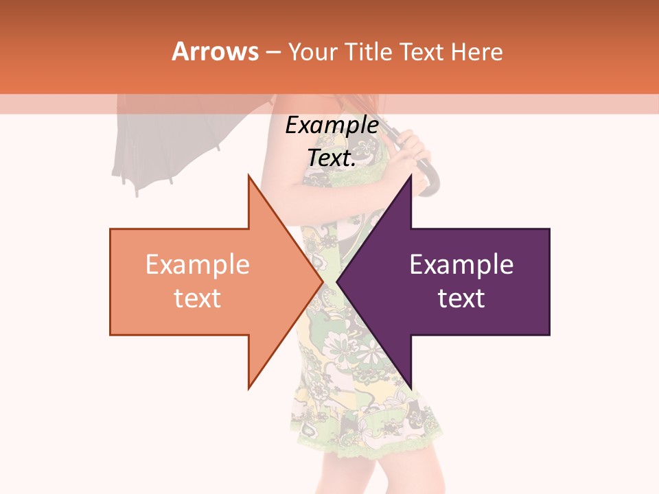 Protection Beautiful Woman PowerPoint Template