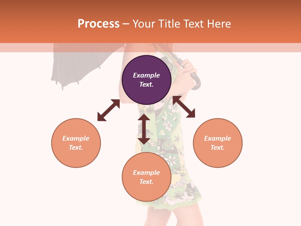 Protection Beautiful Woman PowerPoint Template