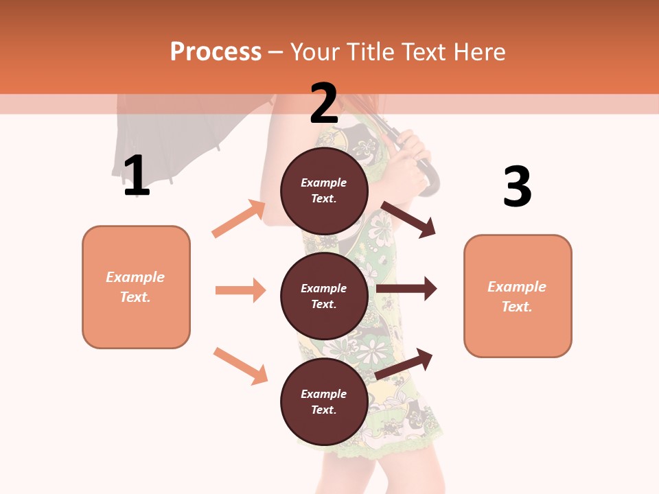 Protection Beautiful Woman PowerPoint Template