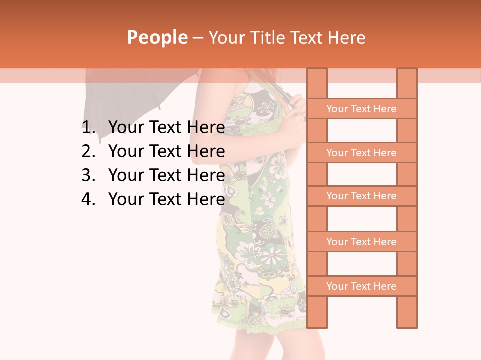 Protection Beautiful Woman PowerPoint Template