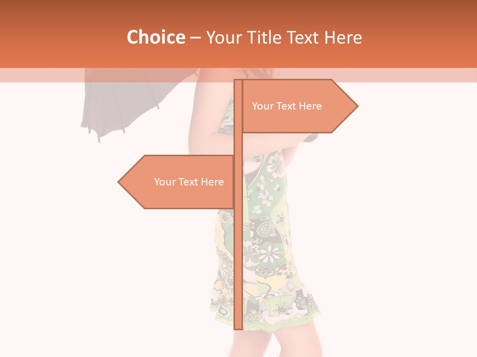 Protection Beautiful Woman PowerPoint Template