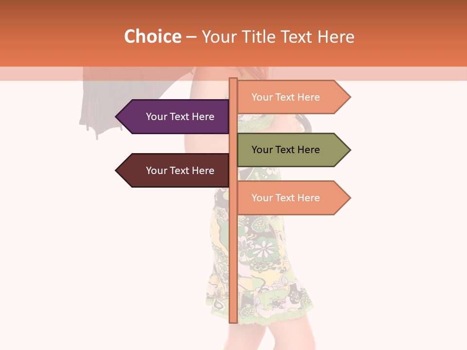 Protection Beautiful Woman PowerPoint Template