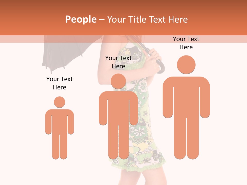 Protection Beautiful Woman PowerPoint Template