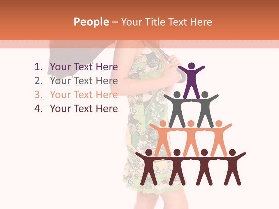 Protection Beautiful Woman PowerPoint Template