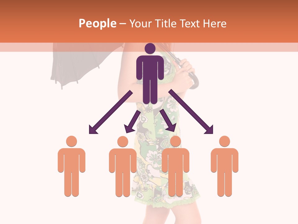 Protection Beautiful Woman PowerPoint Template