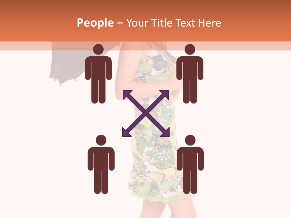 Protection Beautiful Woman PowerPoint Template