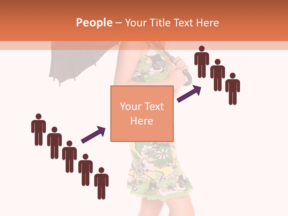 Protection Beautiful Woman PowerPoint Template