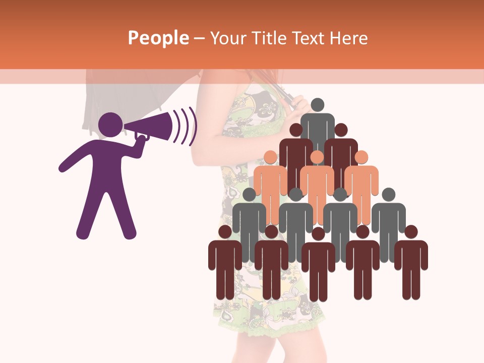 Protection Beautiful Woman PowerPoint Template