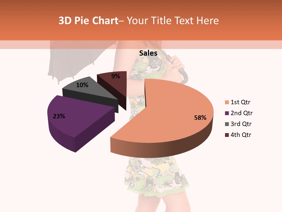 Protection Beautiful Woman PowerPoint Template