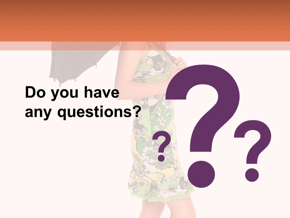 Protection Beautiful Woman PowerPoint Template