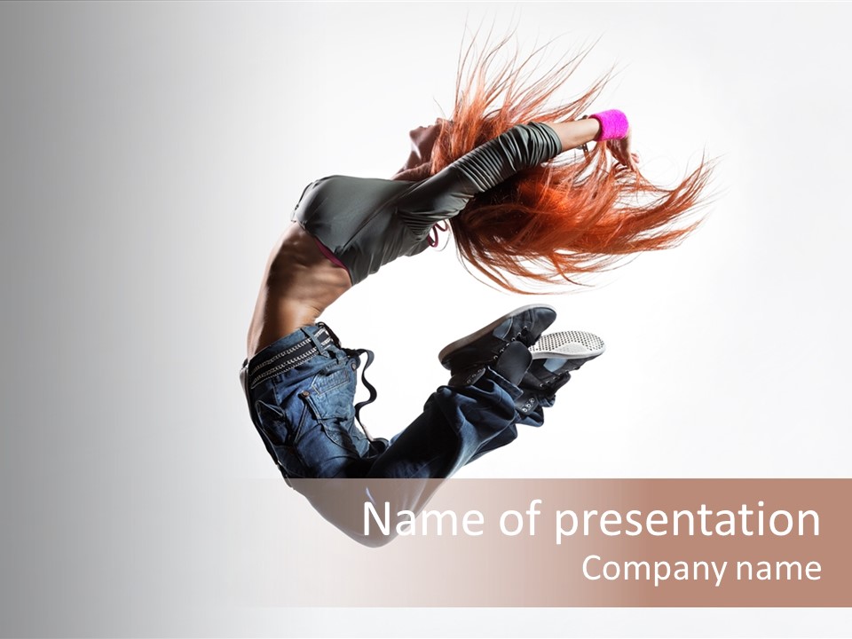Funky Young Posing PowerPoint Template