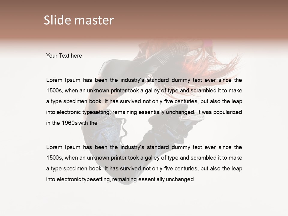 Funky Young Posing PowerPoint Template