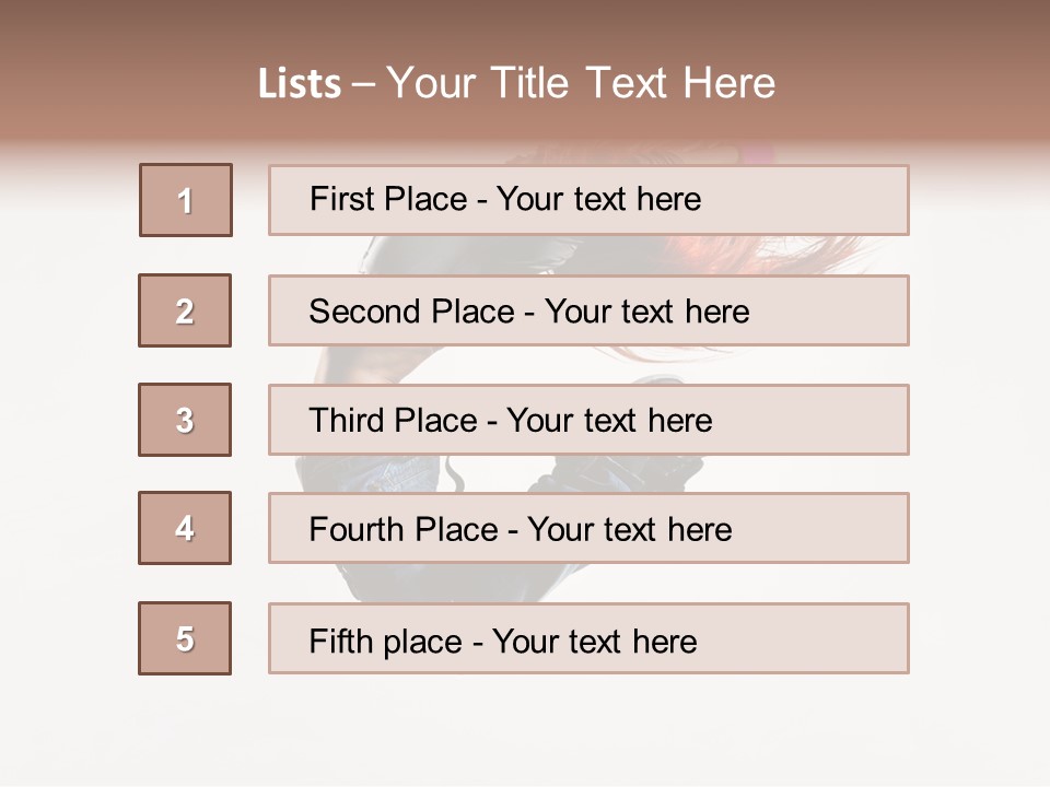 Funky Young Posing PowerPoint Template