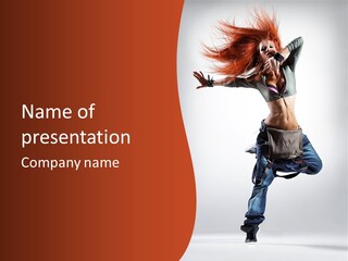 Active Woman Dancer PowerPoint Template