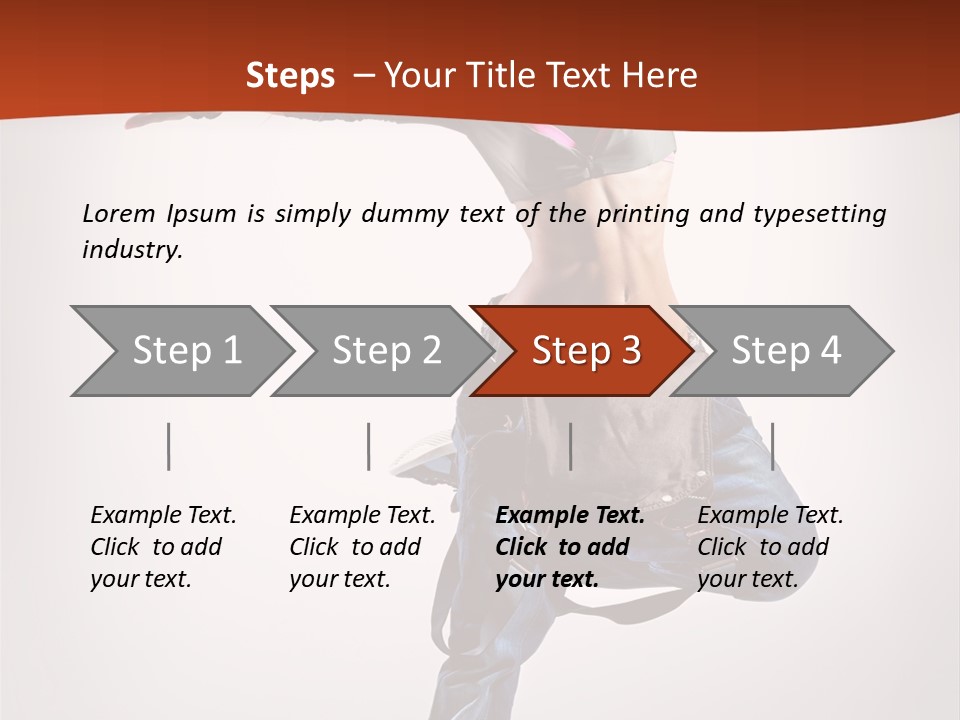 Active Woman Dancer PowerPoint Template