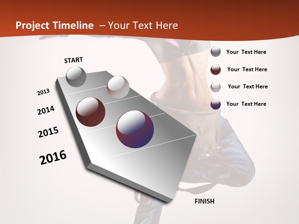 Active Woman Dancer PowerPoint Template
