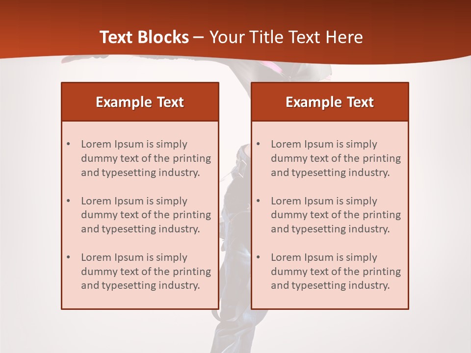 Active Woman Dancer PowerPoint Template