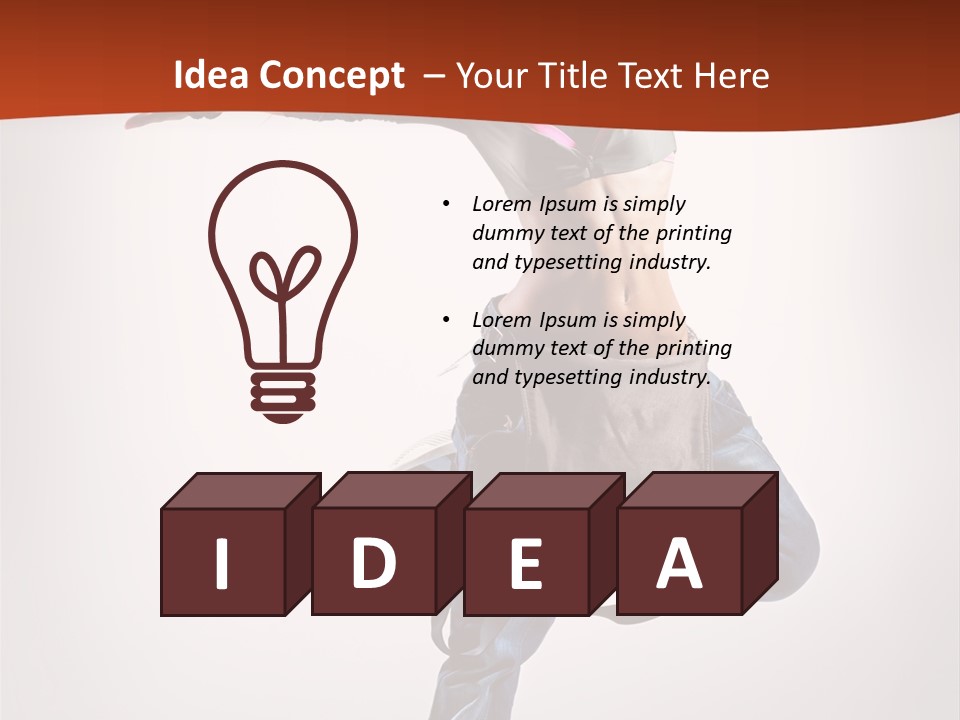 Active Woman Dancer PowerPoint Template