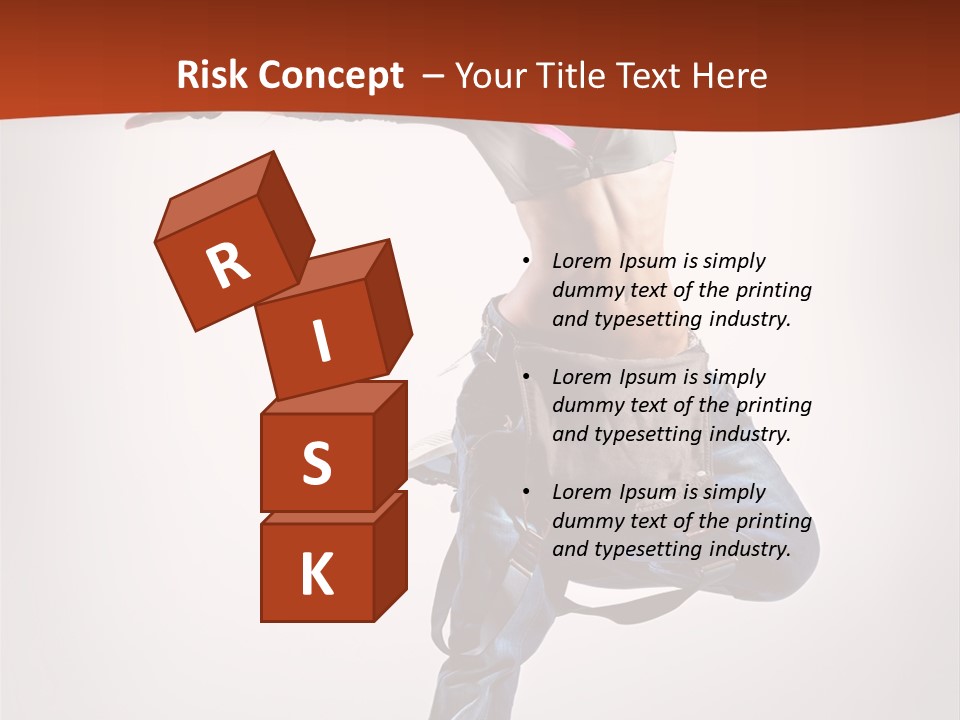 Active Woman Dancer PowerPoint Template