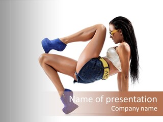 Sexy Figure Stretching PowerPoint Template