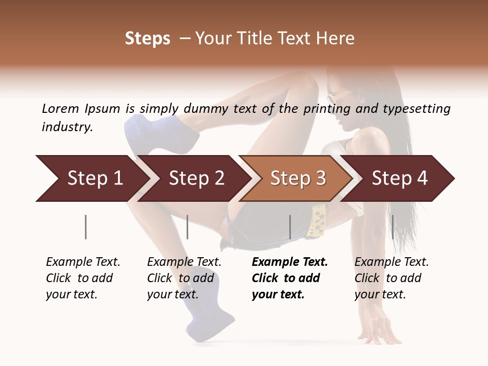 Sexy Figure Stretching PowerPoint Template