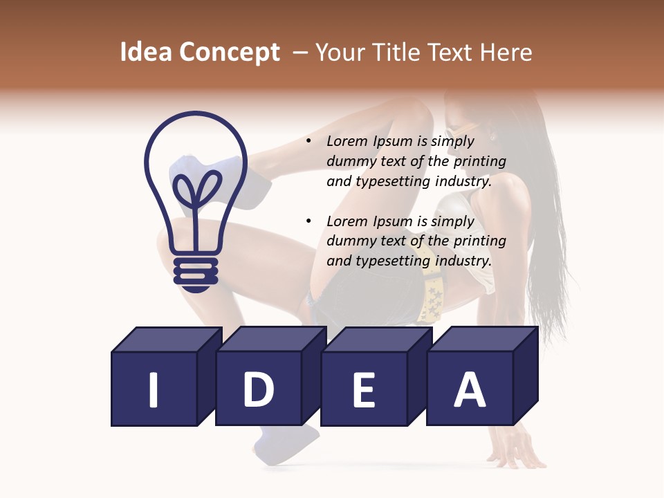 Sexy Figure Stretching PowerPoint Template