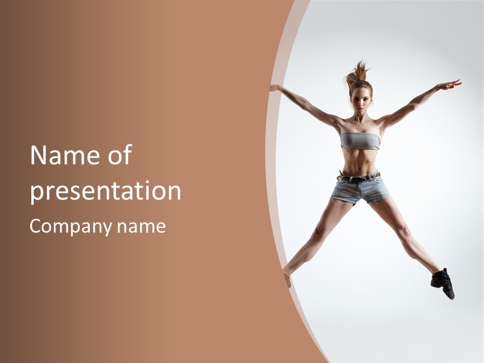 Theatrical Cool Pose PowerPoint Template