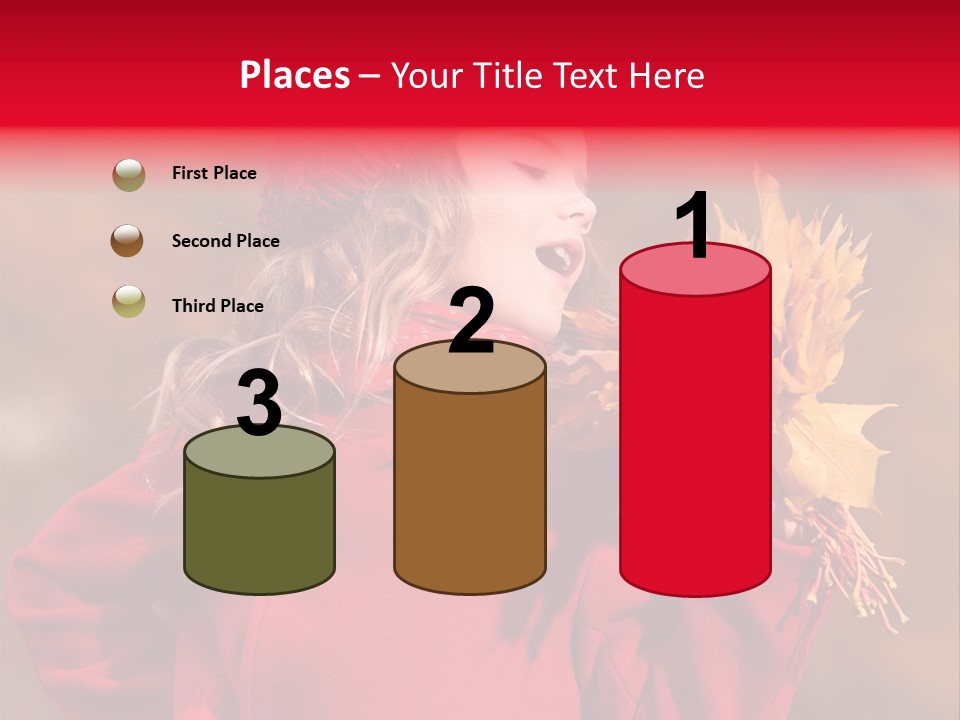 Yellow Seasonal Girl PowerPoint Template