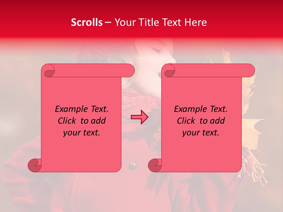 Yellow Seasonal Girl PowerPoint Template