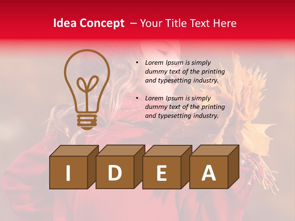 Yellow Seasonal Girl PowerPoint Template