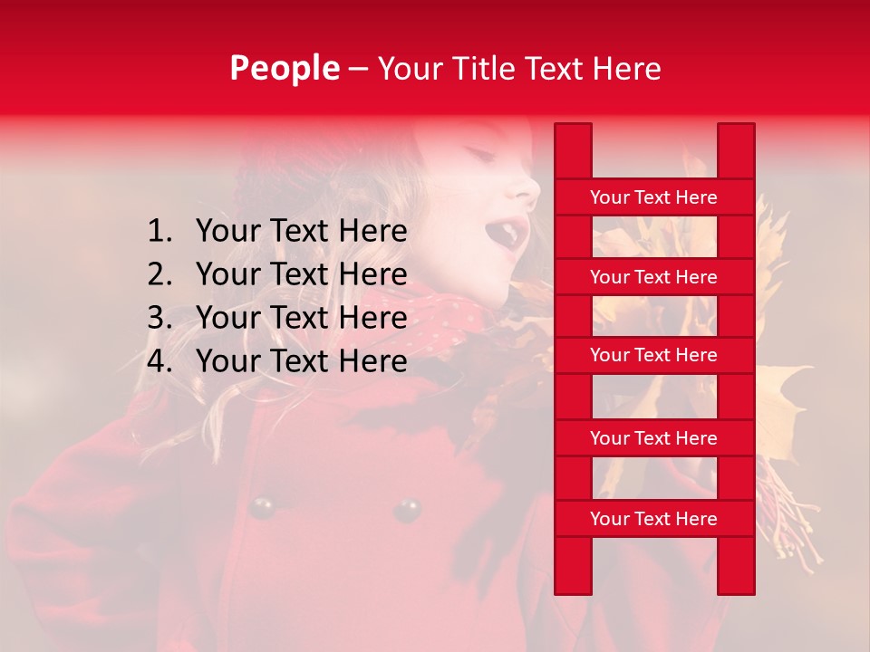 Yellow Seasonal Girl PowerPoint Template