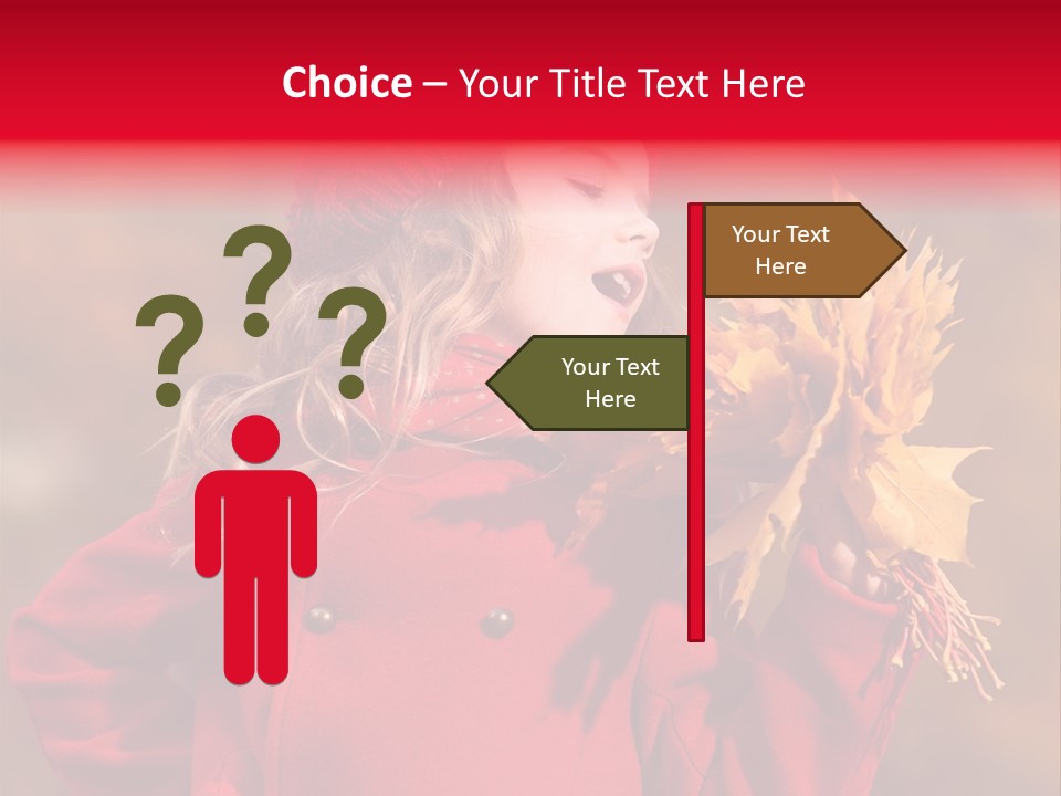 Yellow Seasonal Girl PowerPoint Template